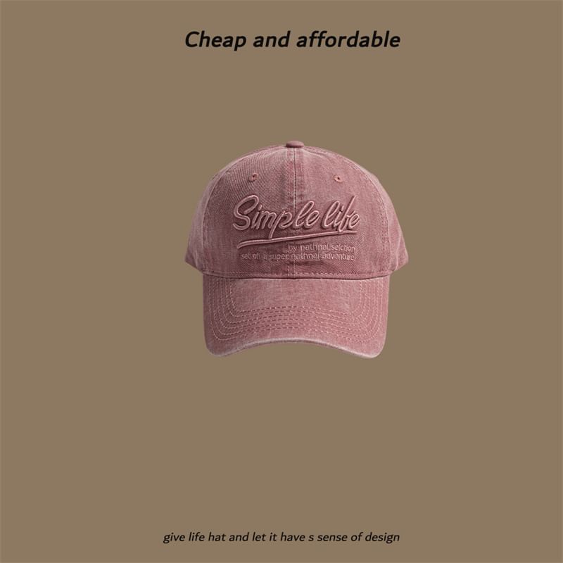 Washed Cap Letter Embroidered