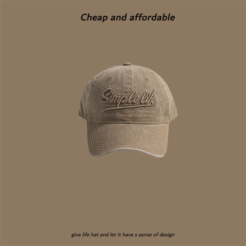 Washed Cap Letter Embroidered