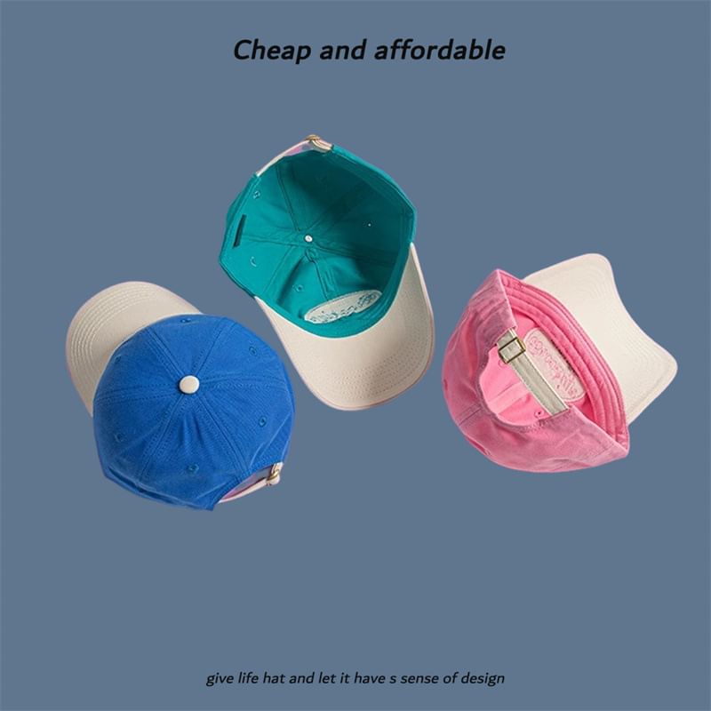 Two-Tone Cap Embroidered Letter