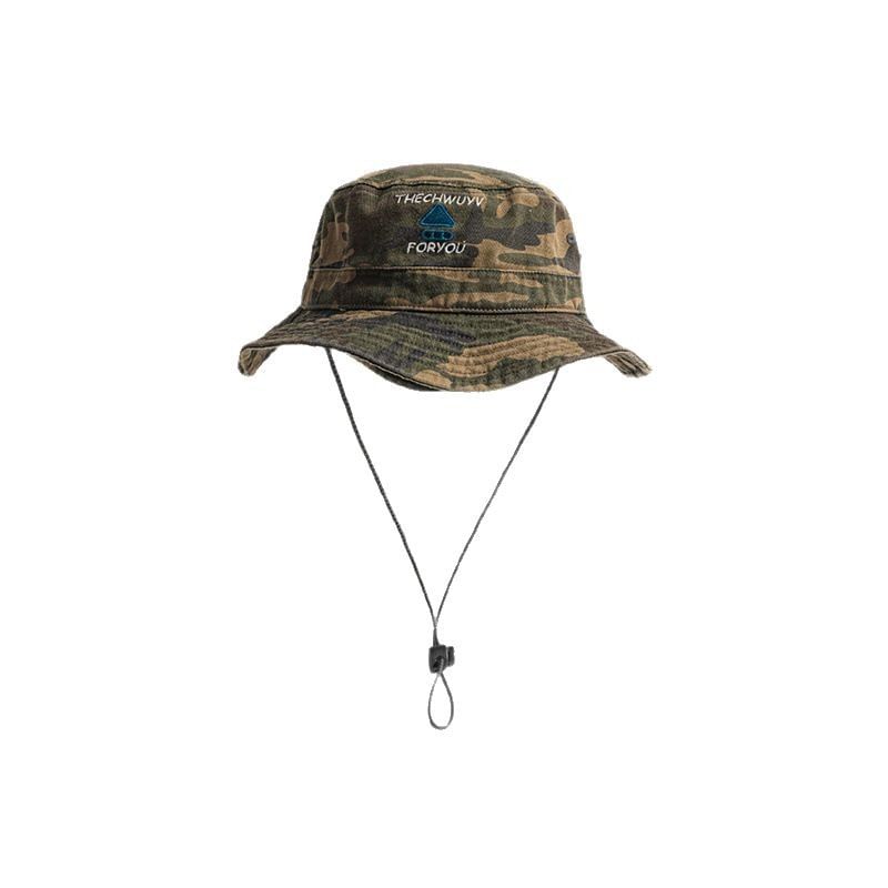 Sun Print Drawstring Hat Camo