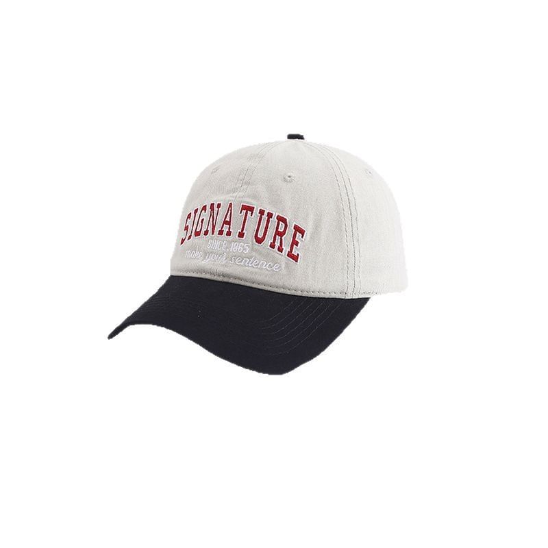 Letter Cap Embroidered Two-Tone