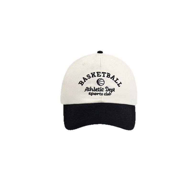 Embroidered Cap Letter Two-Tone