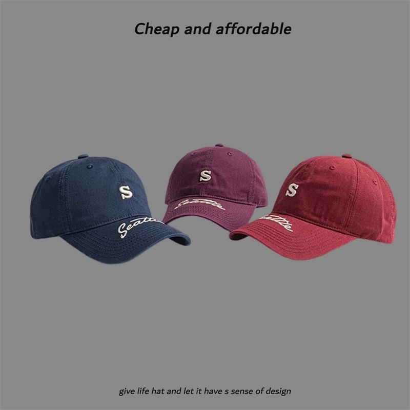 Letter Embroidered Cap