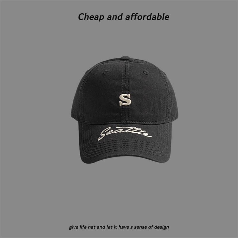 Letter Embroidered Cap
