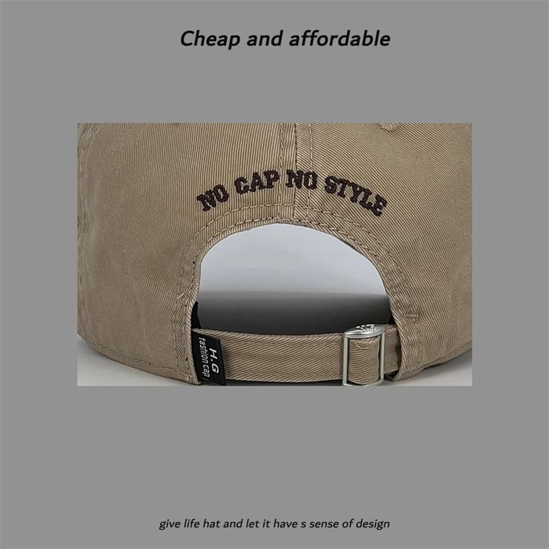 Distressed Washed Number Cap Embroidered