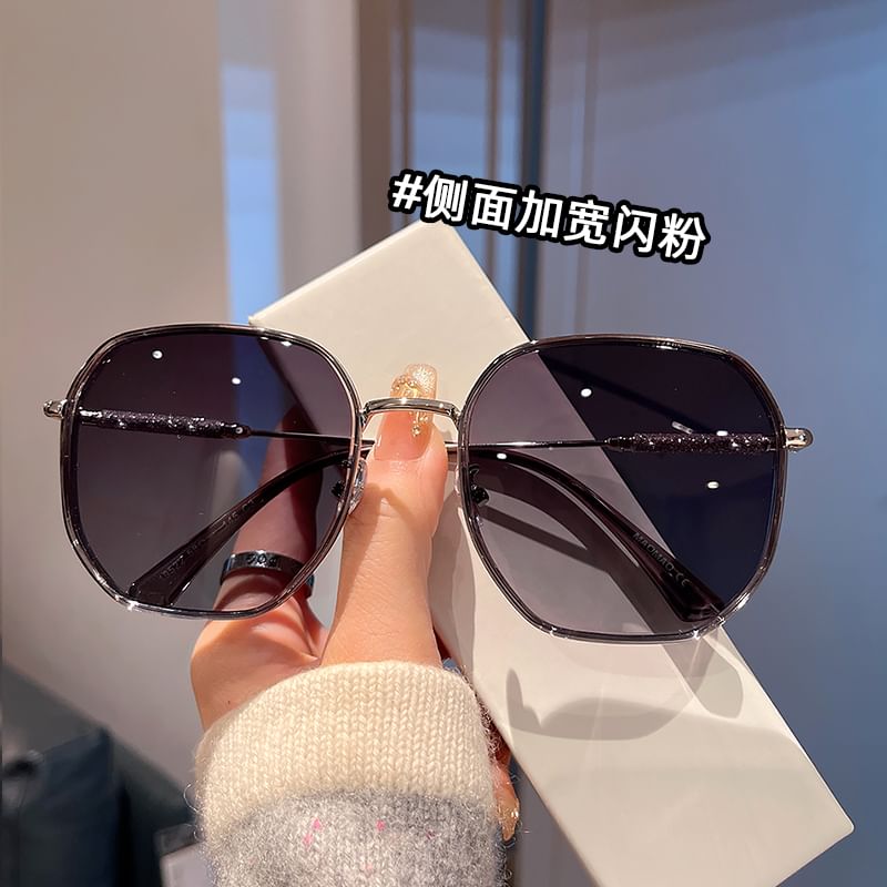 Frame Sunglasses Round Glitter