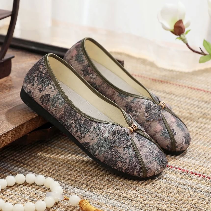 Print Panel Flats Floral