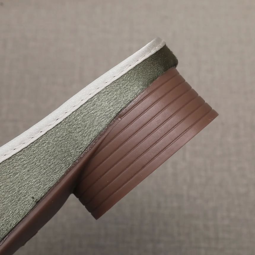 Embroidered Mules Floral Panel