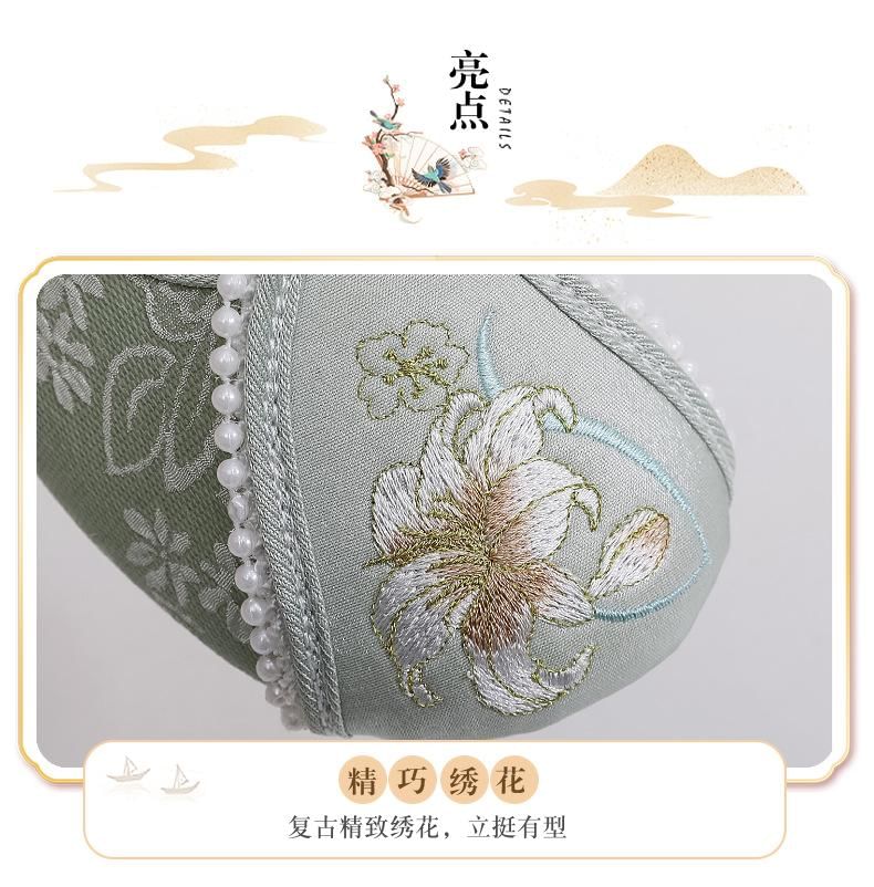 Embroidery Wedge Heel Shoes Floral