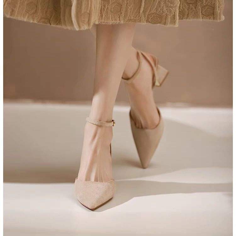 Pointed Toe Stiletto Heel Slingback Sandals