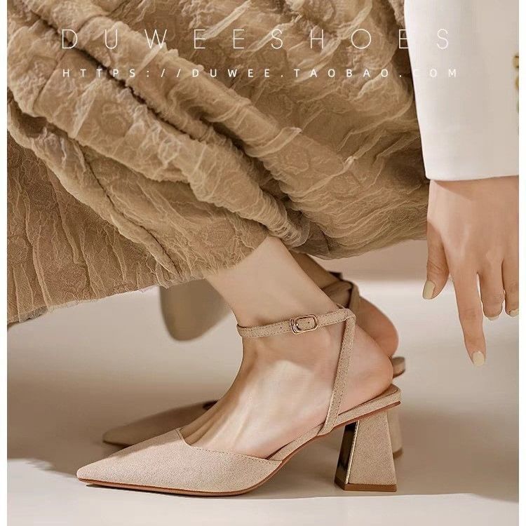 Pointed Toe Stiletto Heel Slingback Sandals