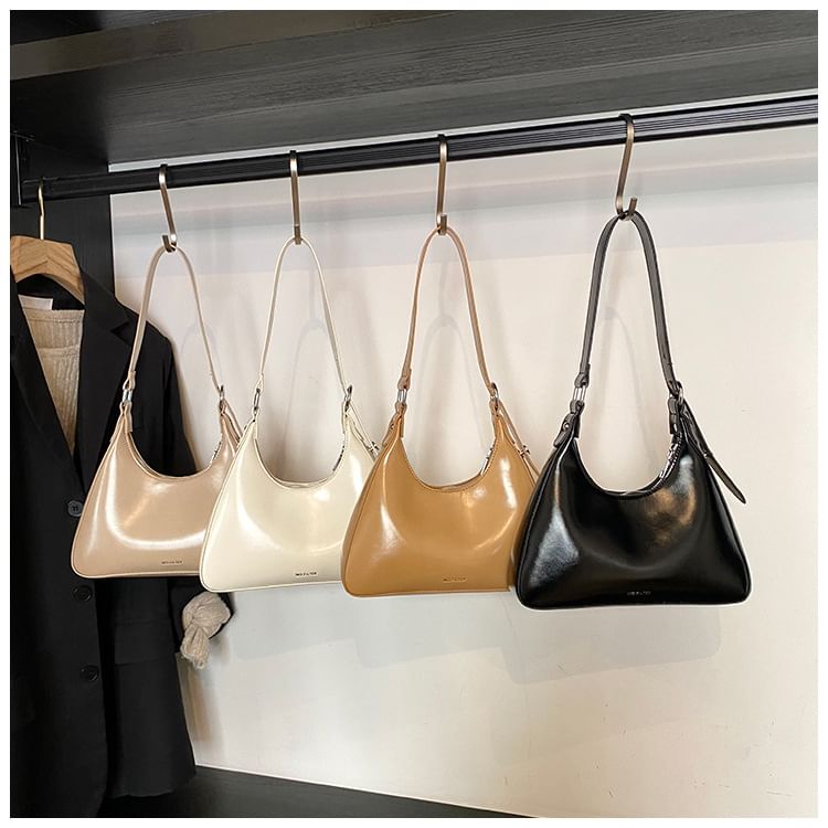 Leather Lettering Bag Tote Faux