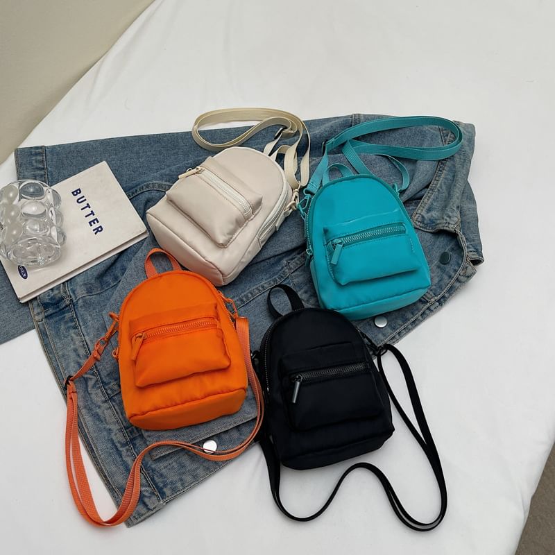 Backpack Plain Multi-Pocket
