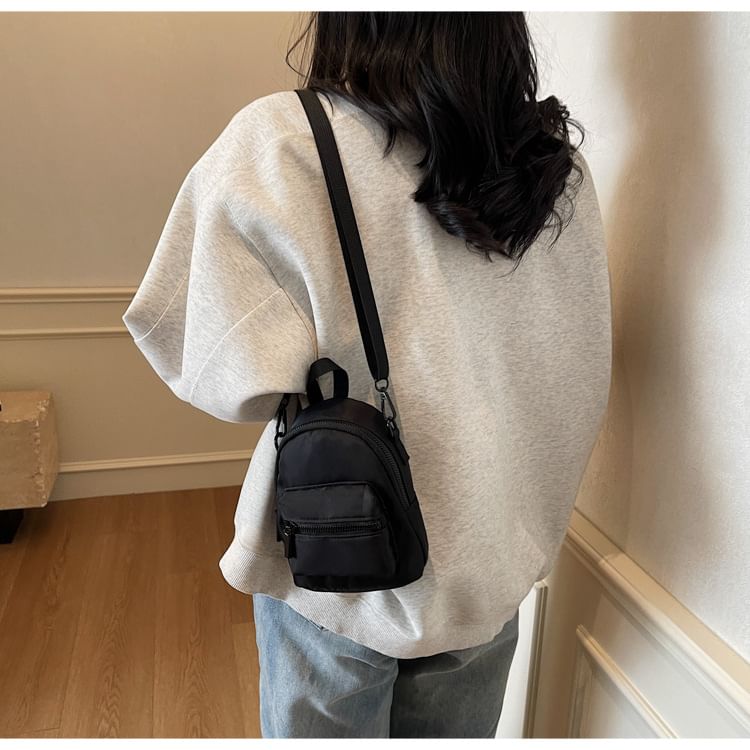 Backpack Plain Multi-Pocket