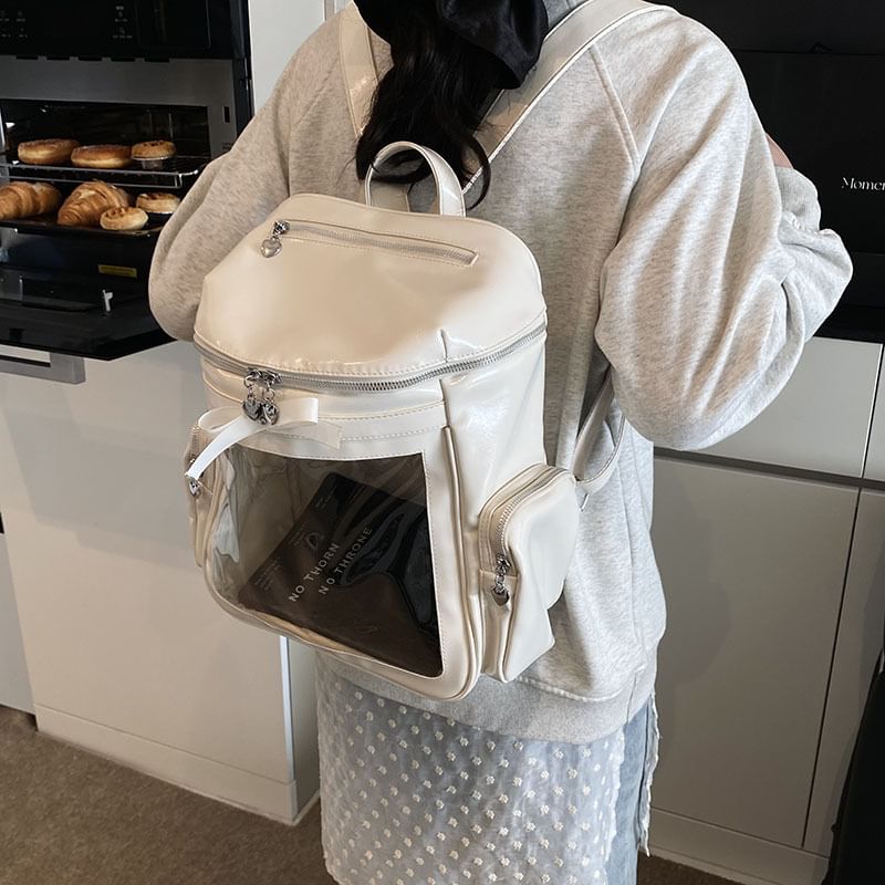 Panel Multi-Pocket PVC Backpack