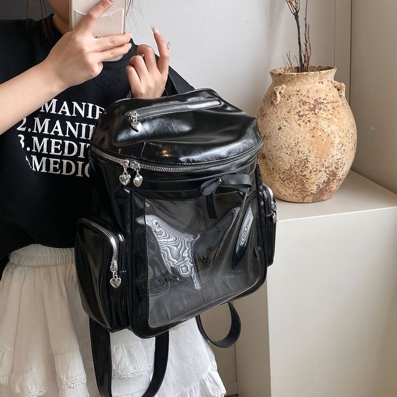 Panel Multi-Pocket PVC Backpack