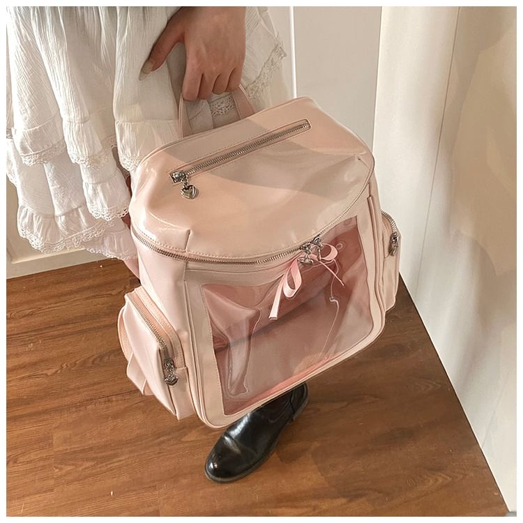 Panel Multi-Pocket PVC Backpack