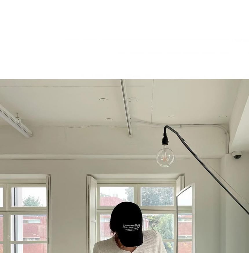 Round Neck Plain Tweed Button Jacket