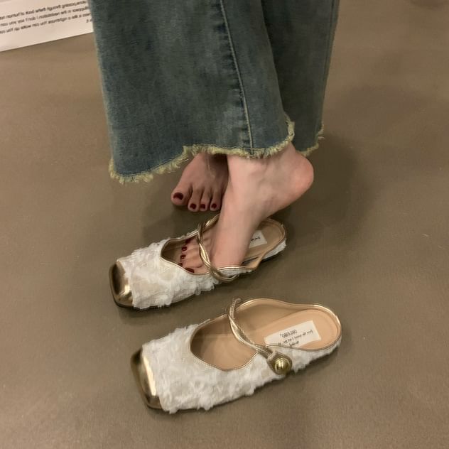 Mules Jane Toe Mary Cap