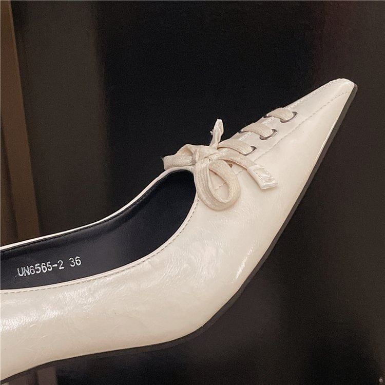 High Heel Pumps Toe Lace-Up Pointed
