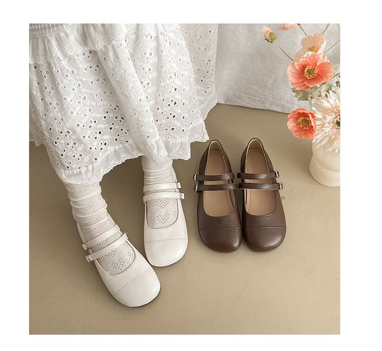 Jane Shoes Strap Mary Double