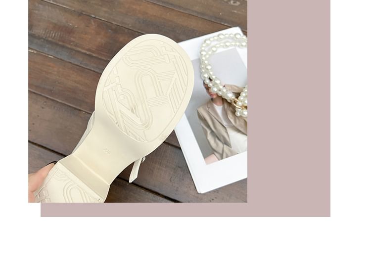 Jane Mary Block Heel Shoes Bow