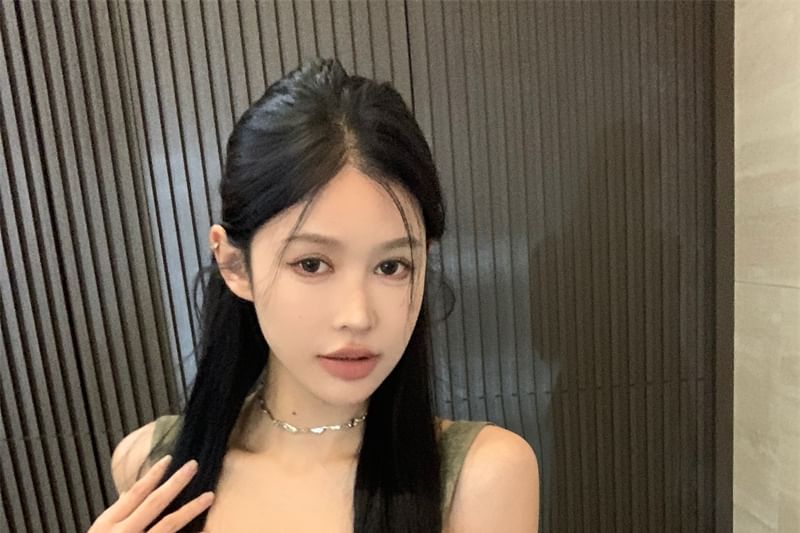 Neck Frayed Tank Jacquard Asymmetrical Peplum Top Scoop