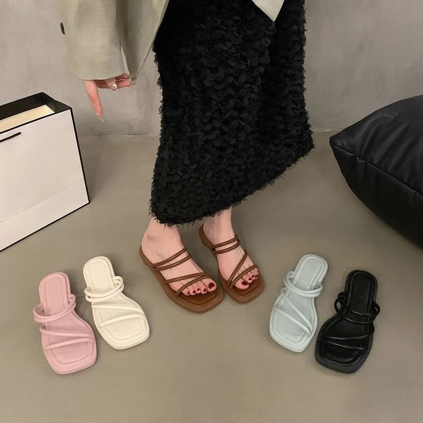Slide Flat Strappy Sandals