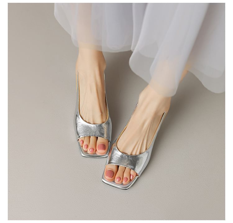 Heel Kitten Sandals Peep Slingback Toe