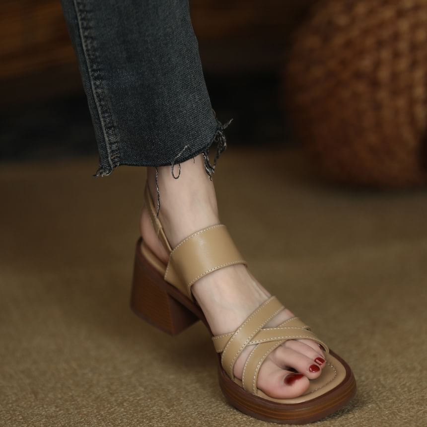 Strappy Sandals Chunky Heel Slingback