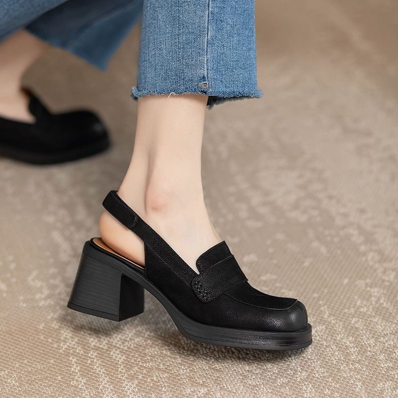 Sandals Chunky Heel Slingback