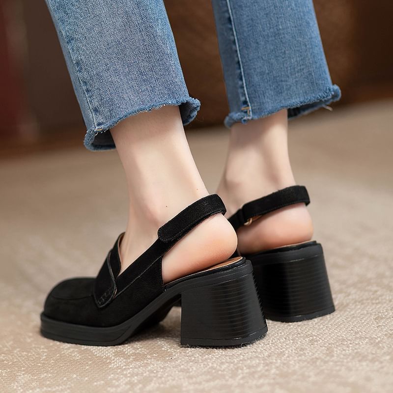 Sandals Chunky Heel Slingback