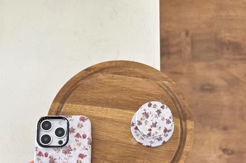 with Case (Compatible MagSafe) Phone Magnetic Floral