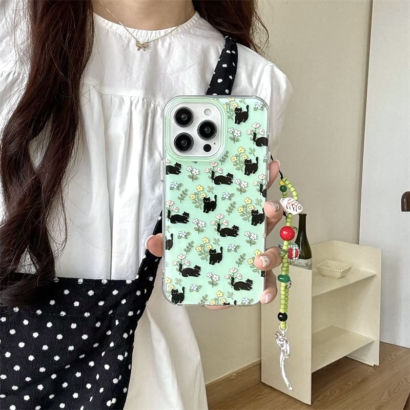 Floral Cat Case Phone