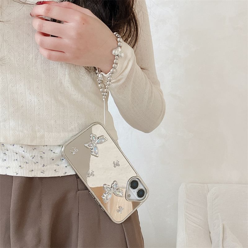 Set Charm Butterfly Case Phone Mirrored /