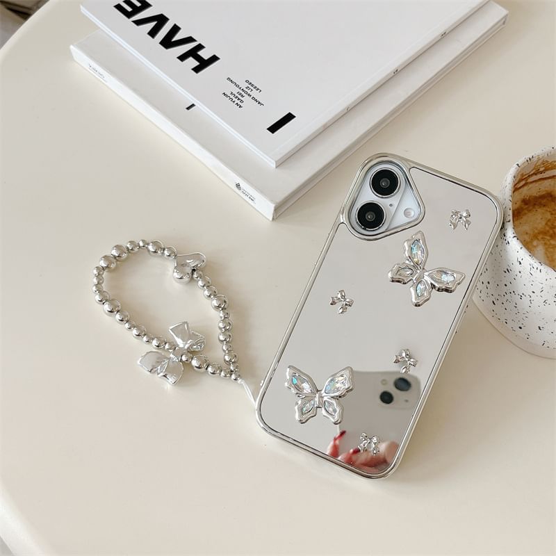 Set Charm Butterfly Case Phone Mirrored /