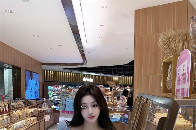 Scoop Neck Plain Crop Camisole Top / Drawstring Waist Flared Pants / Crew Neck Button-Up Cardigan