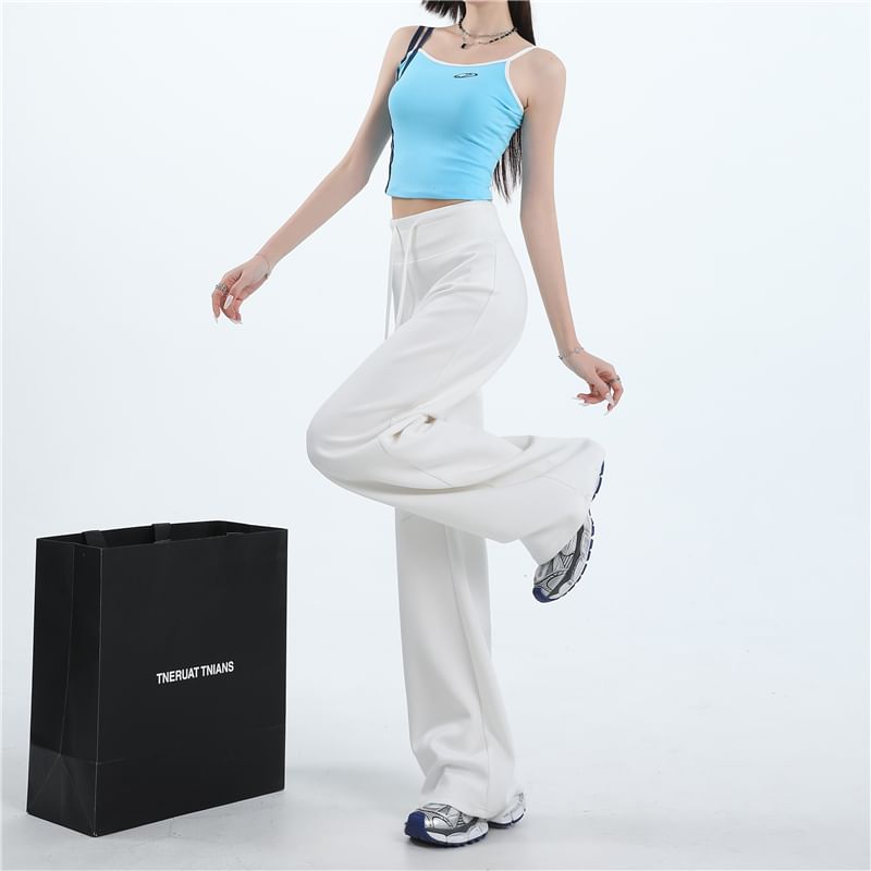 (Various Designs) Leg Waist Drawstring Wide Sweatpants