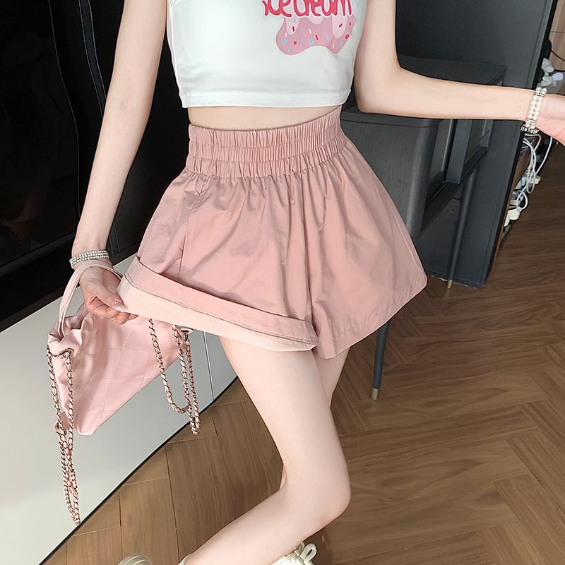 Shorts Plain Elastic Waist