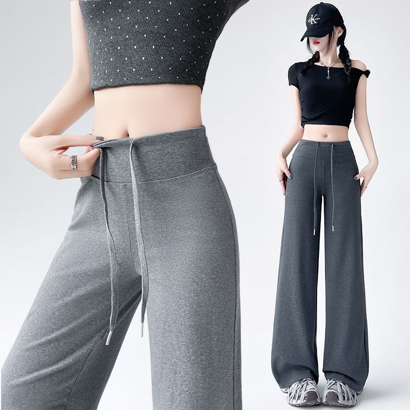 (Various Wide Leg Waist Designs) Sweatpants Drawstring