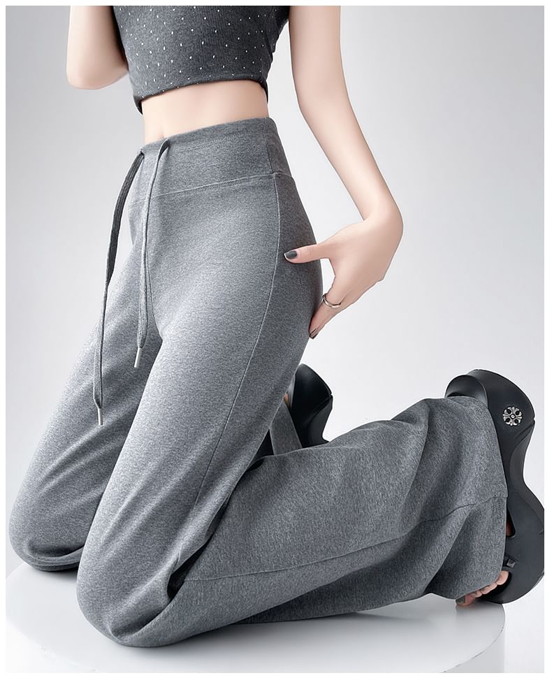(Various Wide Leg Waist Designs) Sweatpants Drawstring