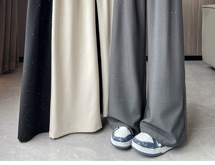 Pants Leg Designs) Wide Panel Lace (Various Sequin Waist Dress High