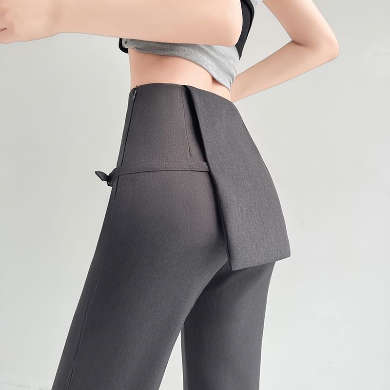High Buckled Skirt Overlay Flared (Various Suit Designs) Waist Pants