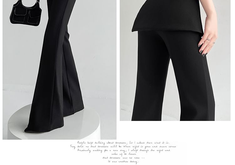 High Buckled Skirt Overlay Flared (Various Suit Designs) Waist Pants