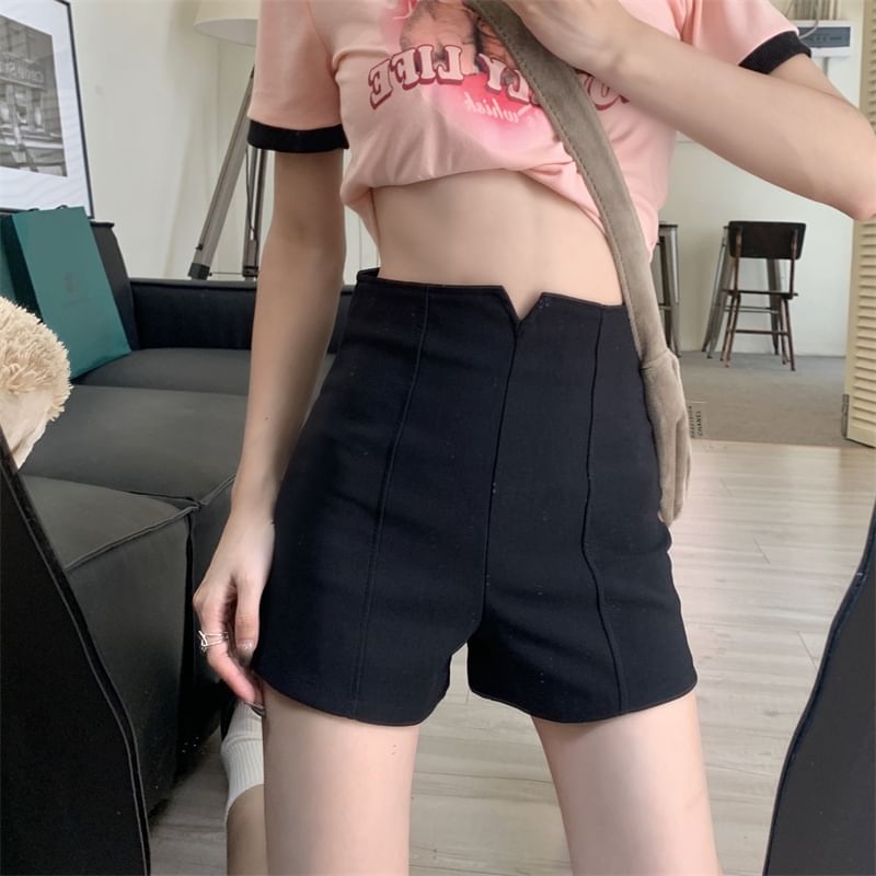 Dress High Shorts Plain Waist