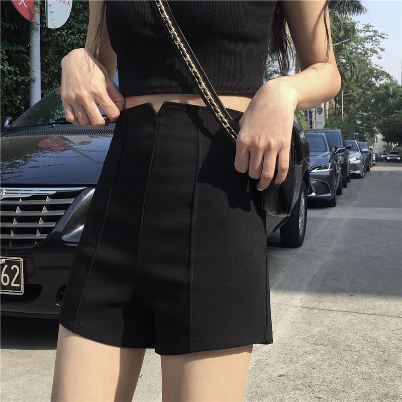 Dress High Shorts Plain Waist