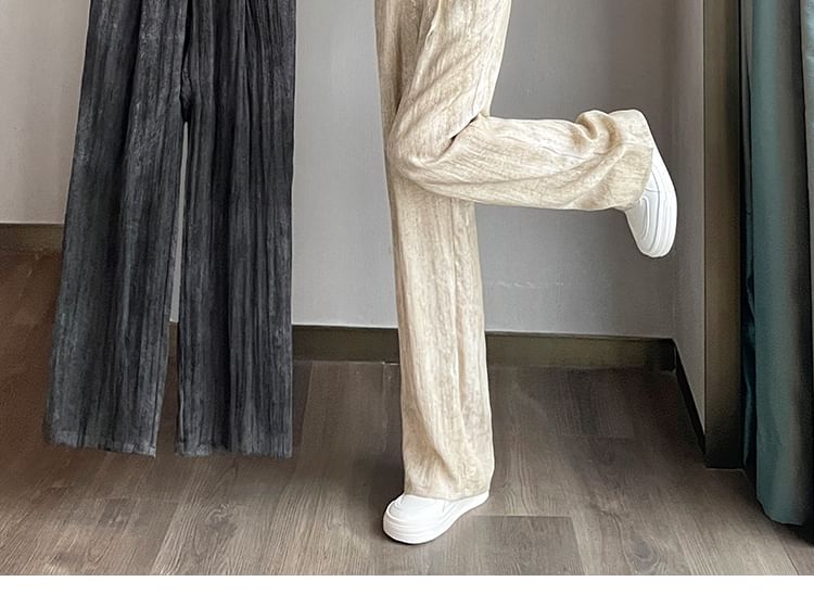 (Various Waist Print Wide Designs) Leg Pants Elastic