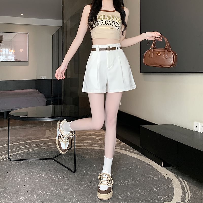 Dress High Plain Shorts Waist