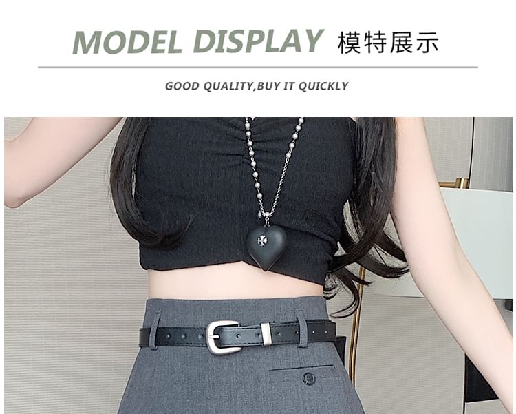 A-Line Plain Skirt Lace Rise Trim Mini High