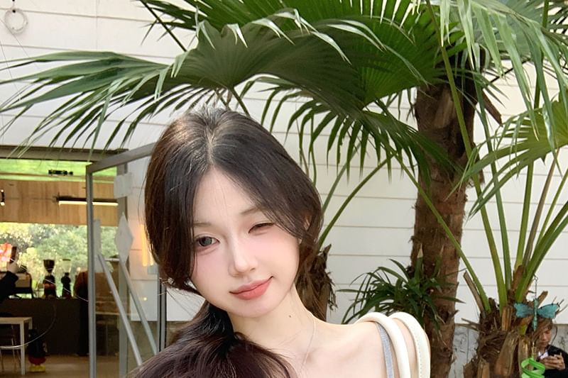 Cami Trim Fit Padded Twist Slim Lace Top